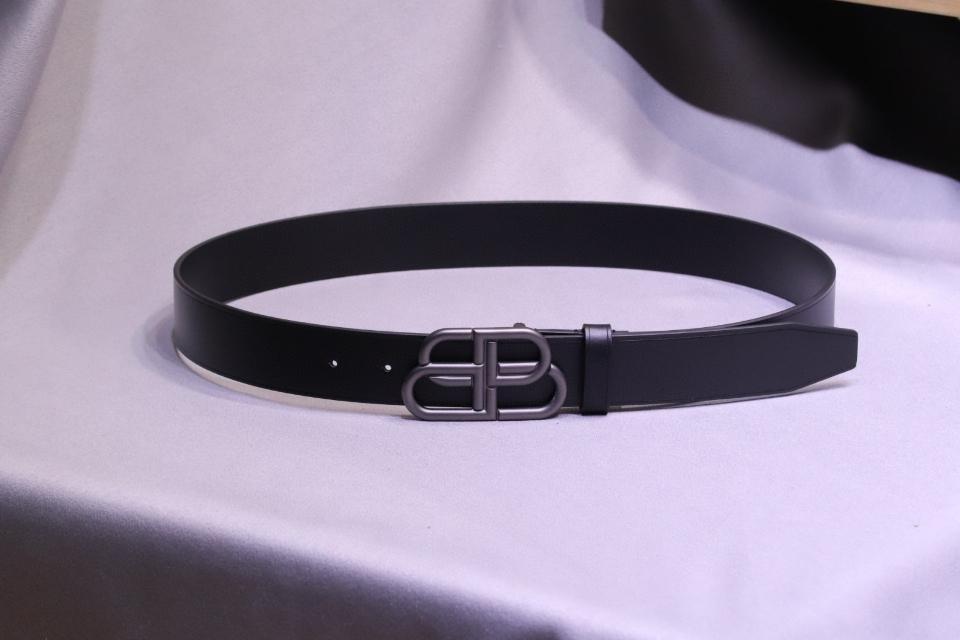 발렌시아가 Bb 블랙 라지 벨트 35mm 5703701CH0B1000