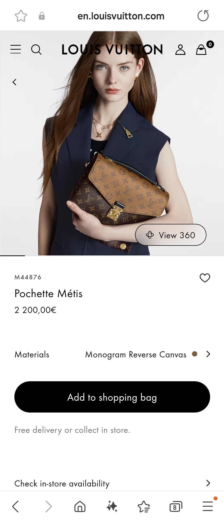 루이비통 M44876포셰트 메티스
