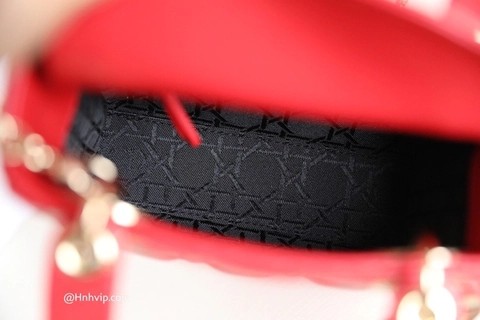 MINI LADY DIOR 백 클라우드 레드 까나쥬 양가죽