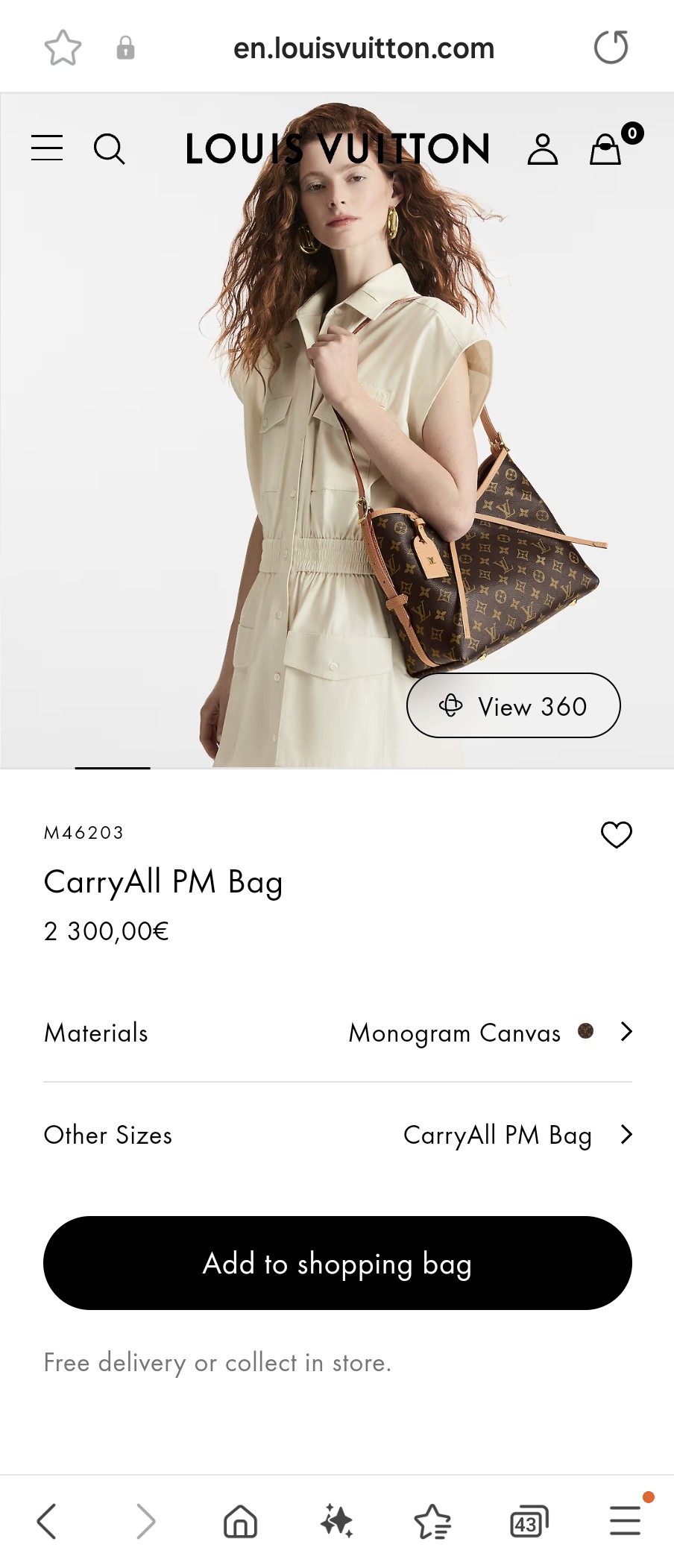 루이비통 M46203 캐리올 PM