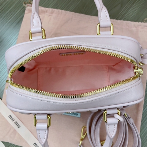 Miu Miu Arcadie 마틀라세 나파 가죽 백 5BB123 핑크 M1