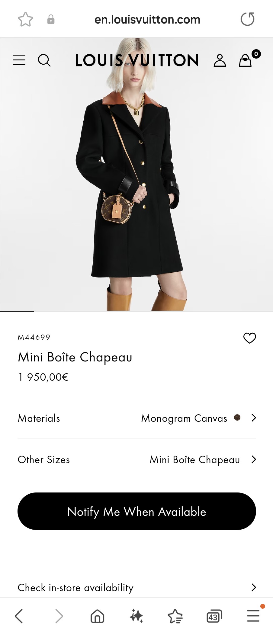 루이비통 M44699 미니 부아트 샤포