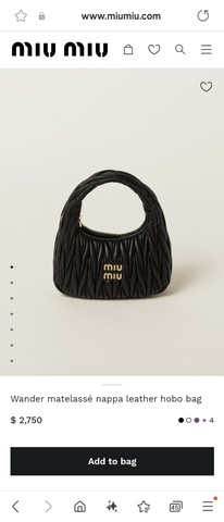 미우미우 5BC125 원더 마틀라세 나파 가죽 호보백 블랙 M1