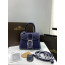 Delvaux Brillant Mini Surpiqué 그레인 송아지 가죽 블루