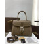 Delvaux Brillant MM Surpiqué 그레인 송아지 가죽 그리 에투프