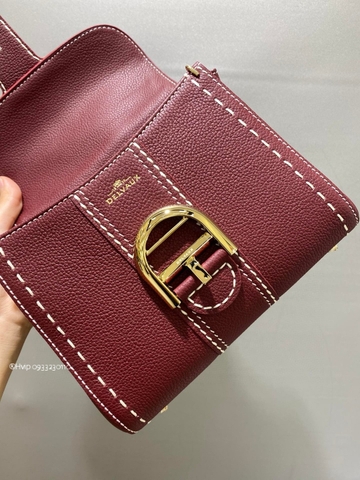 Delvaux Brillant Mini Surpiqué 그레인 송아지 가죽 보르도