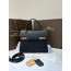 크리스피 카프 소재의 Delvaux Tempête MM AA0611AMF 블랙 PHW