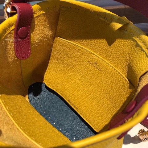 Delvaux 배터리 미니 버킷 Surpiquéen Taurillon Soft AA0607ATT0ADNDO