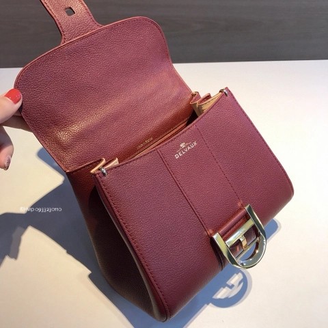 Delvaux Brillant 미니 로데오 송아지 가죽 로즈우드