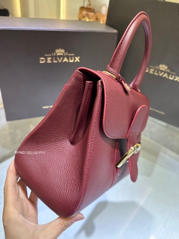 Delvaux Brillant PM 로데오 송아지 가죽 로즈우드