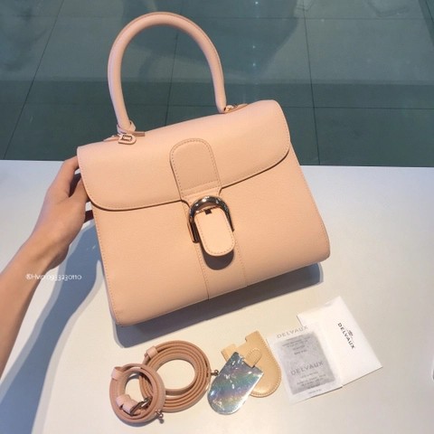 Delvaux Brillant MM 로데오 송아지 가죽 핑크