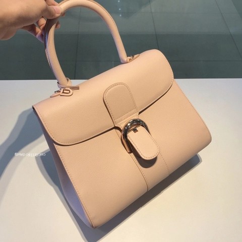 Delvaux Brillant MM 로데오 송아지 가죽 핑크