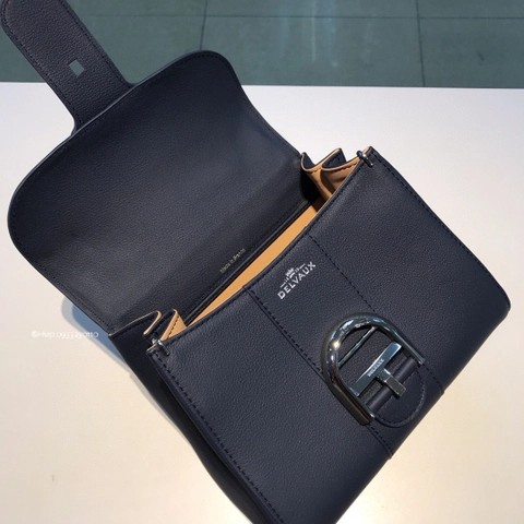 Delvaux Brillant 미니 로데오 송아지 가죽 네이비 블루