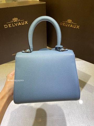 Delvaux Brillant 미니 로데오 송아지 가죽 아주르