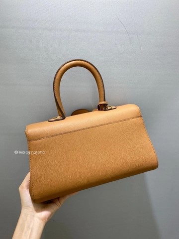 Delvaux Brillant MM 로데오 송아지 가죽 베지탈 - 아이보리 (가로형)