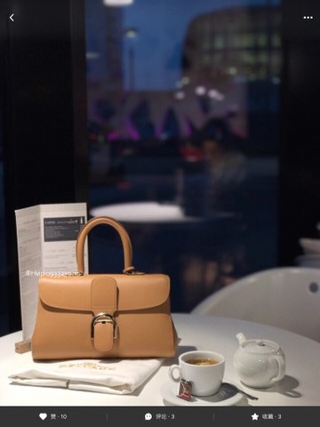 Delvaux Brillant MM 로데오 송아지 가죽 베지탈 - 아이보리 (가로형)