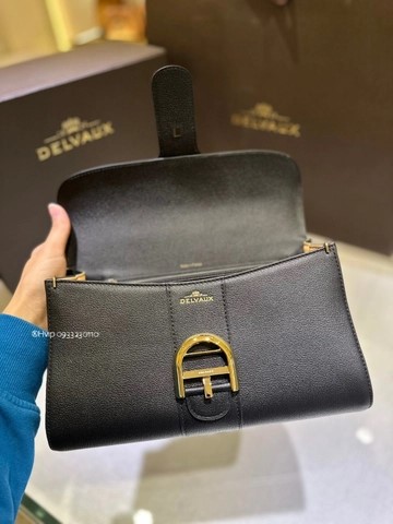 Delvaux Brillant MM 로데오 송아지 가죽 블랙 (가로형)