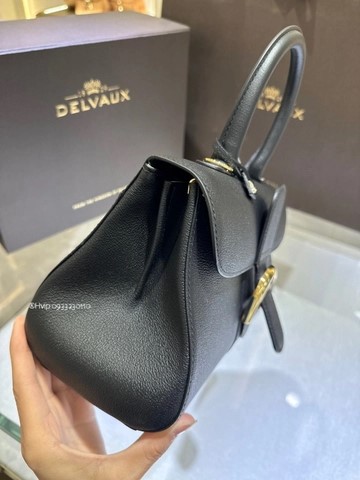 Delvaux Brillant MM 로데오 송아지 가죽 블랙 (가로형)