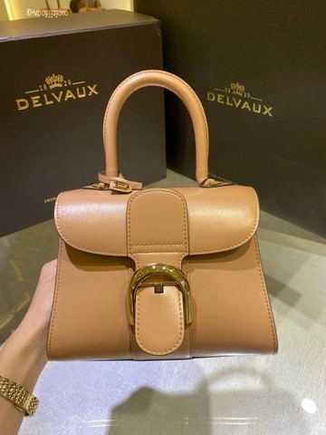 Delvaux Brillant MINI 박스 카프 텐더 베이지