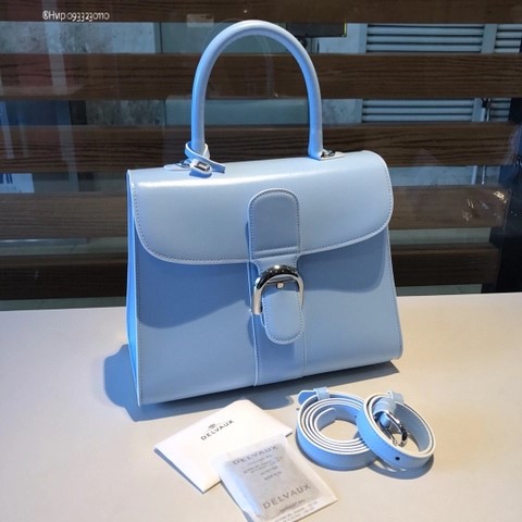 Delvaux Brillant MM 박스 카프 아주르