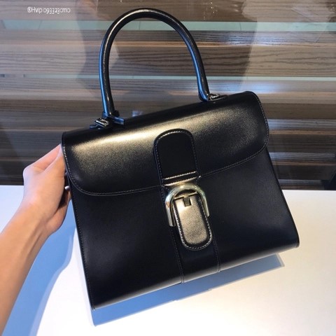 Delvaux Brillant MM 박스 카프 블랙