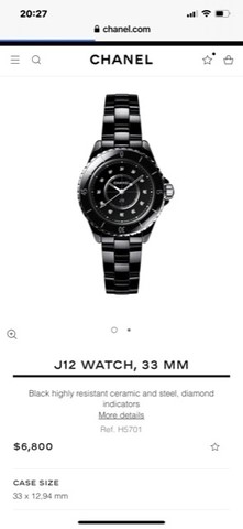 샤넬 J12 와치 33mm