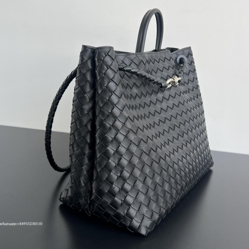 보테가베네타 라지 안디아모 블랙 PHW 743575 45*22*34 cm