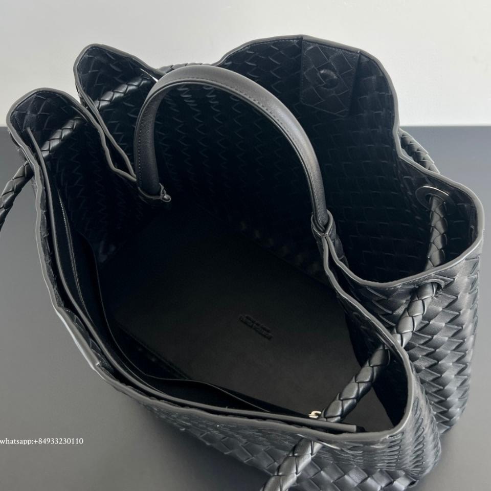 보테가베네타 라지 안디아모 블랙 PHW 743575 45*22*34 cm